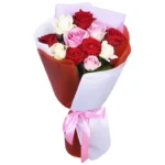 Букет из 11 роз разноцветный микс (50 см)